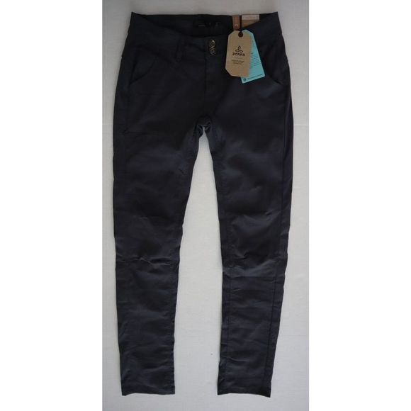 PrAna W4119TL23 Womens Sz 0 Coal Gray Halle Straight - Tall Inseam 34" Pants $89 - Picture 1 of 8